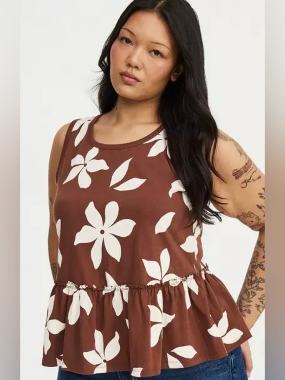 torrid Cotton Crew Babydoll Top